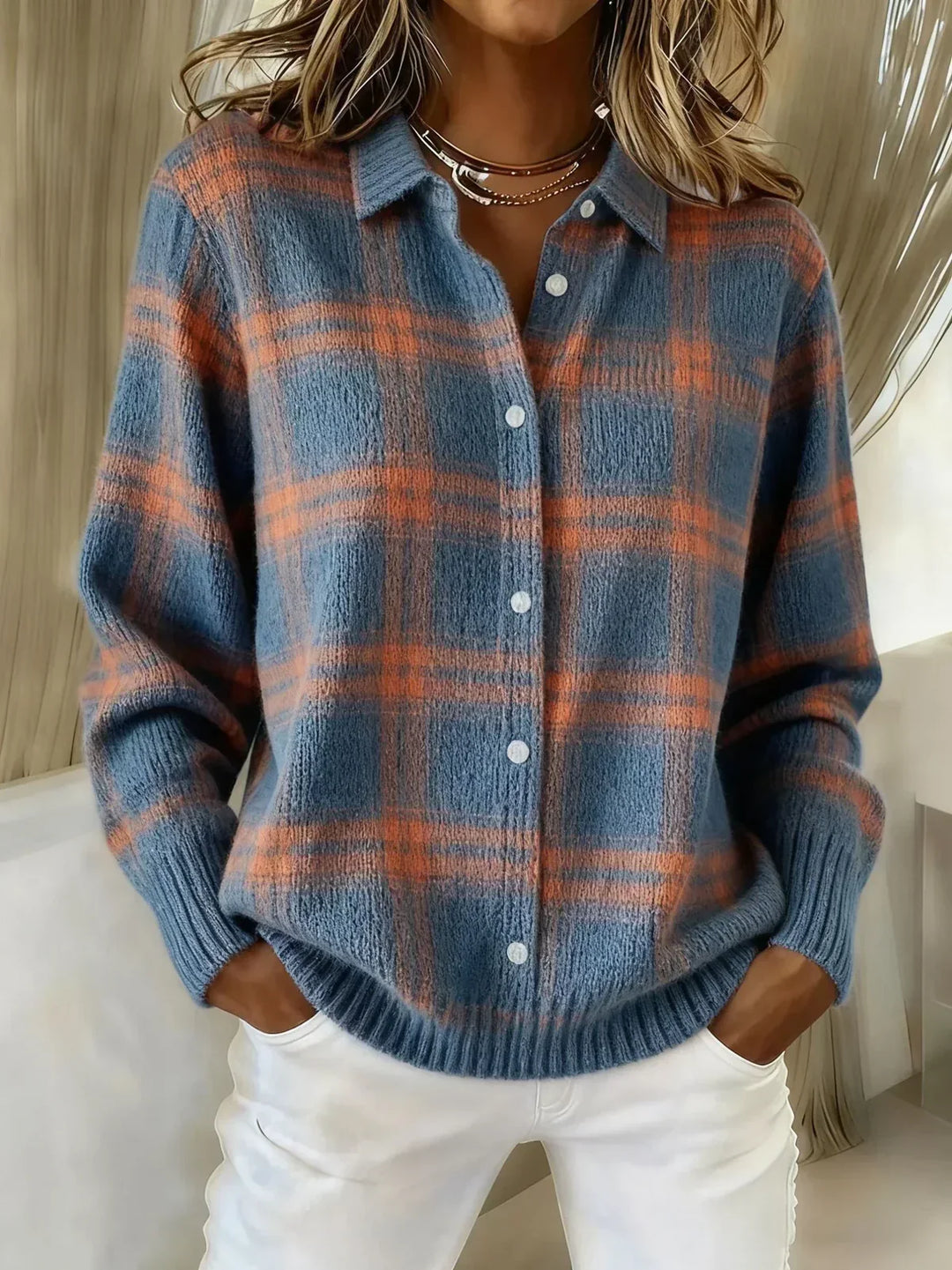 ANNA | PLAID CARDIGAN
