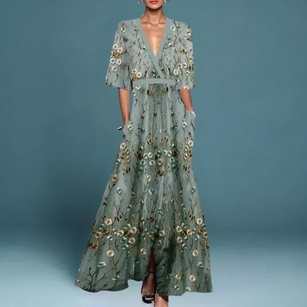 Amy™ | Chic Floral Maxi Dress