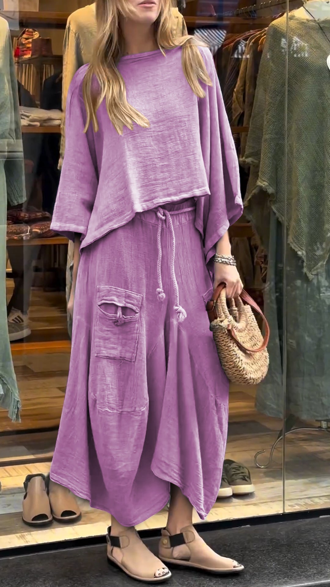 Zelora™ Flowing Casual Two-Piece Set