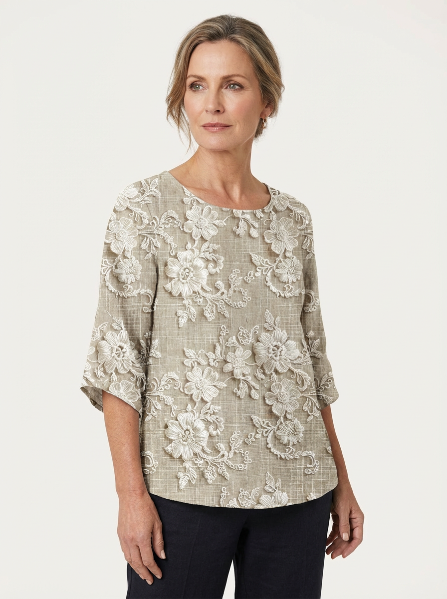 Vintage Floral Top in Hazel