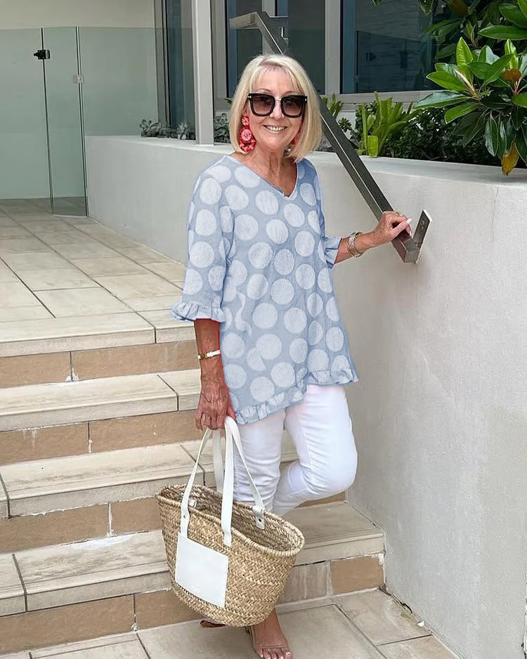 Jasmine | Stylish V-Neck Blouse