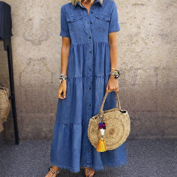 Elizabeth | Button Front Midi Dress