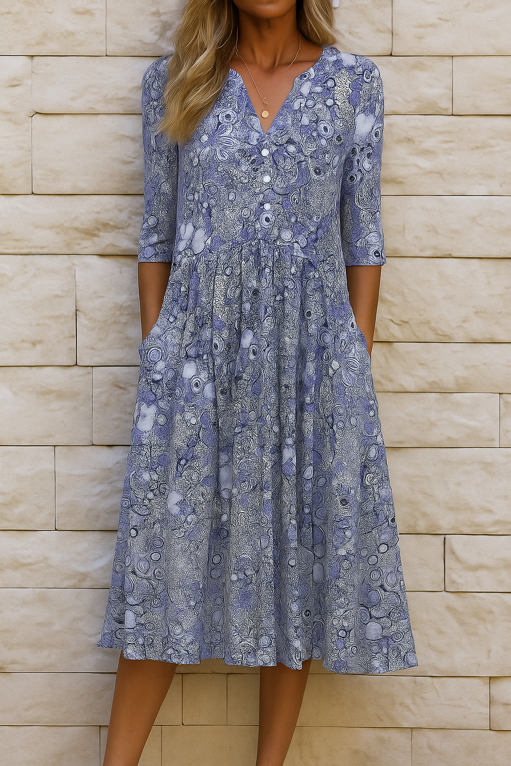V-Neck Harlow Elegant Dress