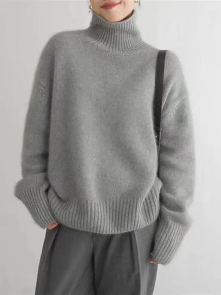 Amaya™ Luxe Cashmere Feel Turtleneck Sweater