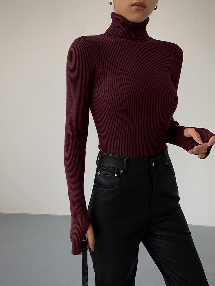 LUCY™ Ribbed Turtleneck spring knit