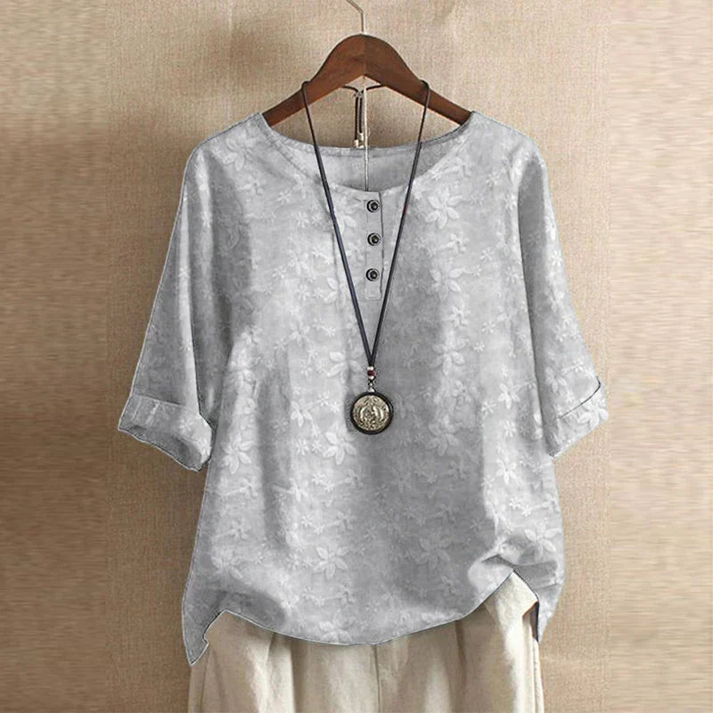 Women’s Vintage Floral Loose Fit  Boho Blouse