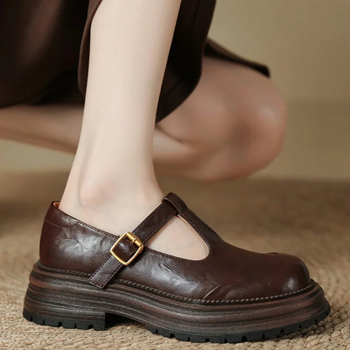 Delphine |Leather  Classic Comfort Flats