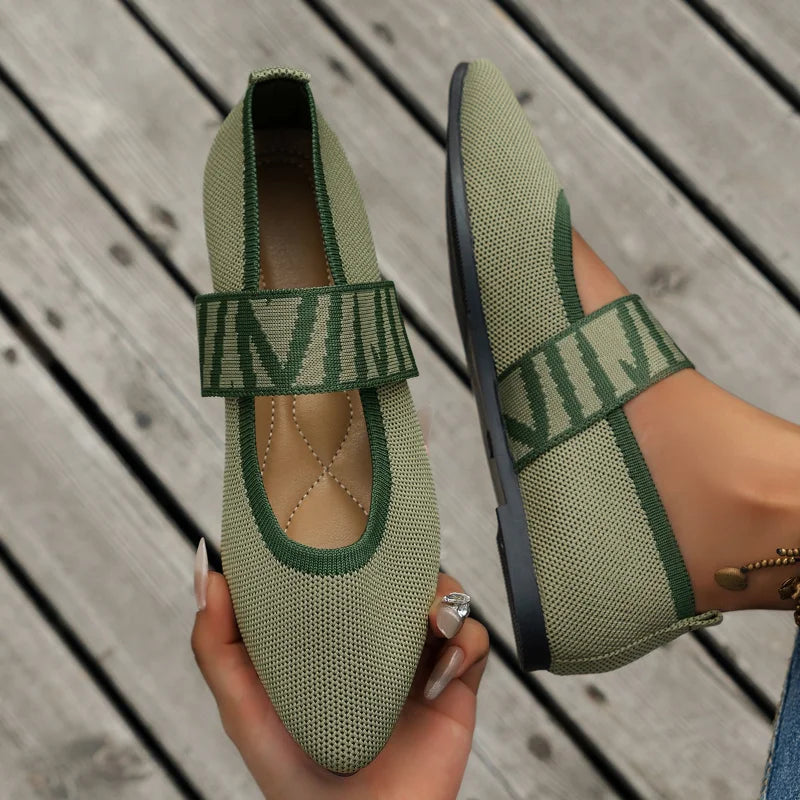 Amara | Check Strap Pointed Toe Flats