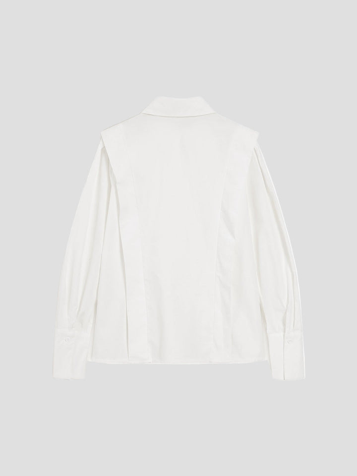 Elegant Women's Square Neck Button Down Shirt