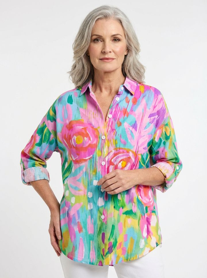 Livia | Colorful Blossom Blouse