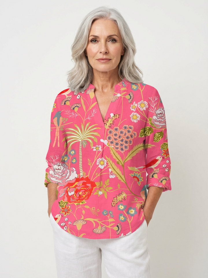 Floriana | Tropical Floral Blouse
