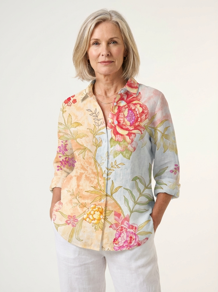Liora | Blouse in Sunset Petal