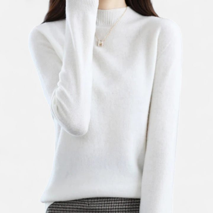 Women’s Soft Knit Mock Neck Sweater Long Sleeve