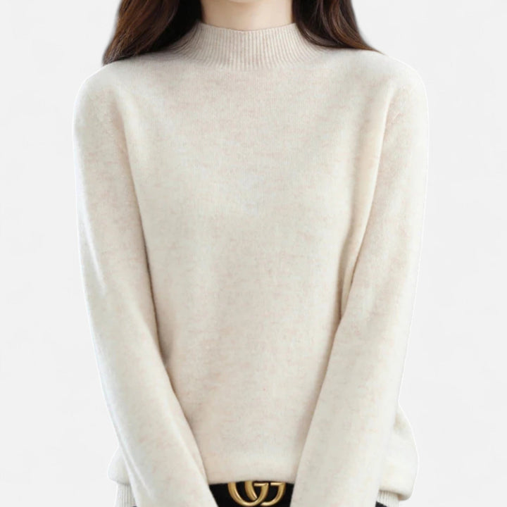 Women’s Soft Knit Mock Neck Sweater Long Sleeve