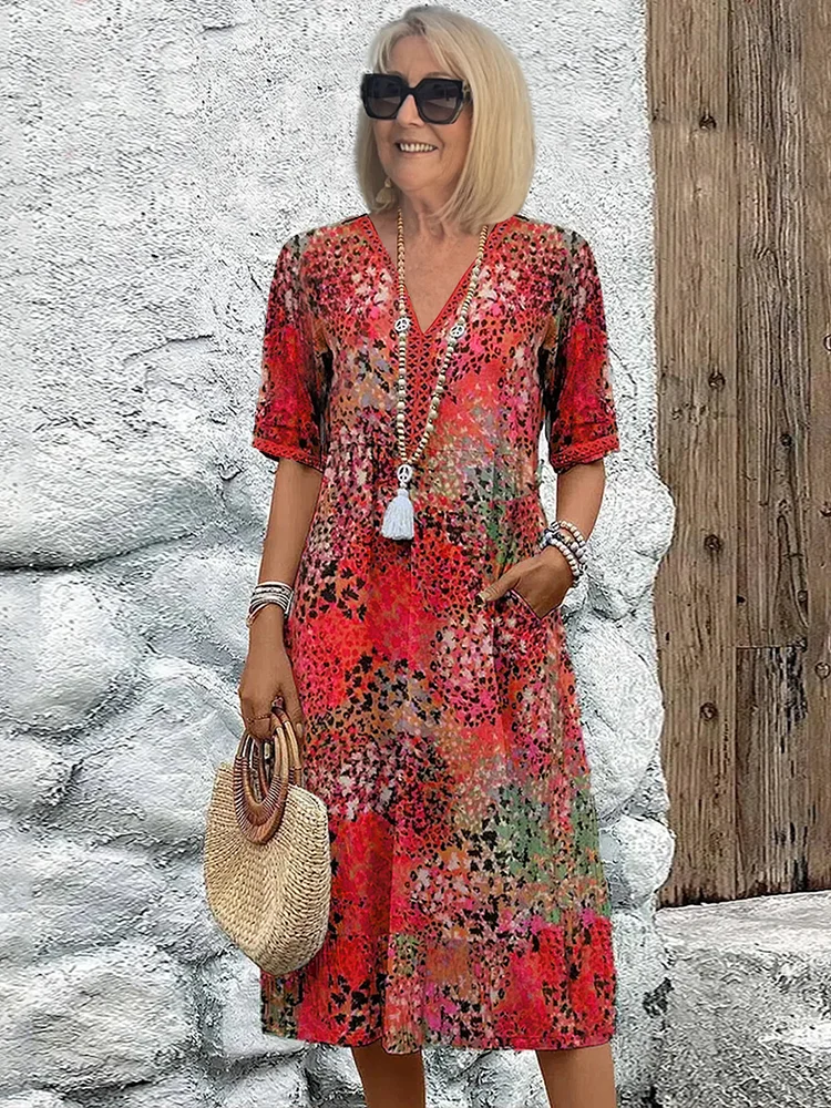 Anna | Midi Dress Tummy Coverage