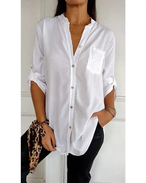 Isabeau | Chic Sequin Detail Blouse