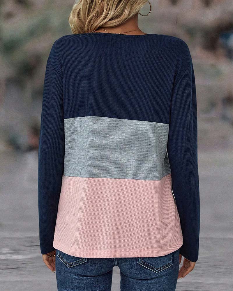 Grace | Striped V-neck Top