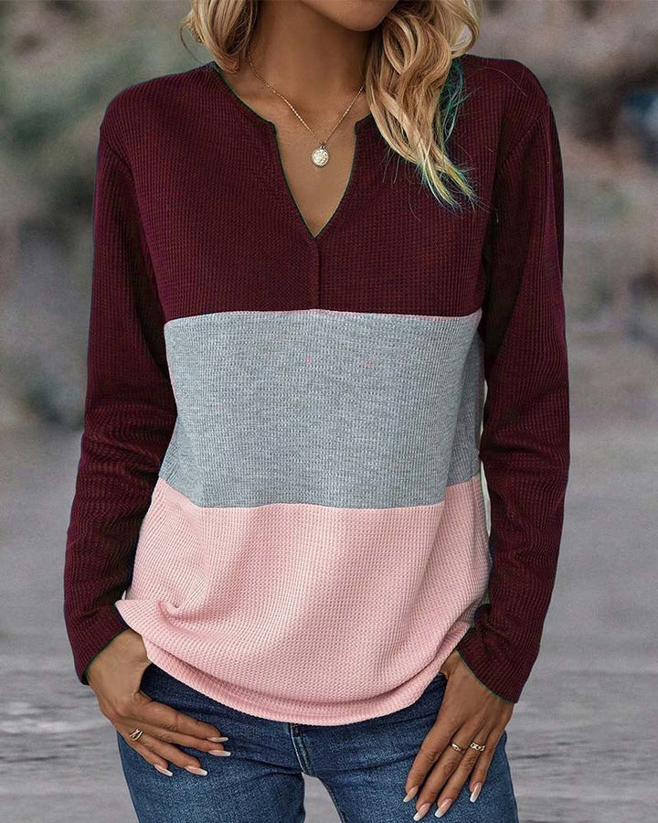 Grace | Striped V-neck Top