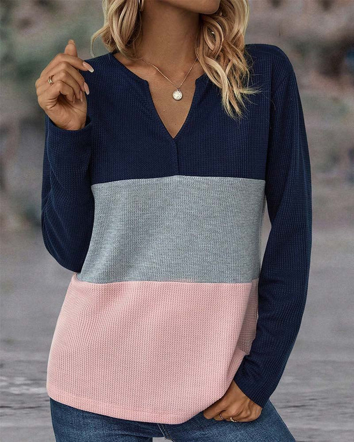 Grace | Striped V-neck Top