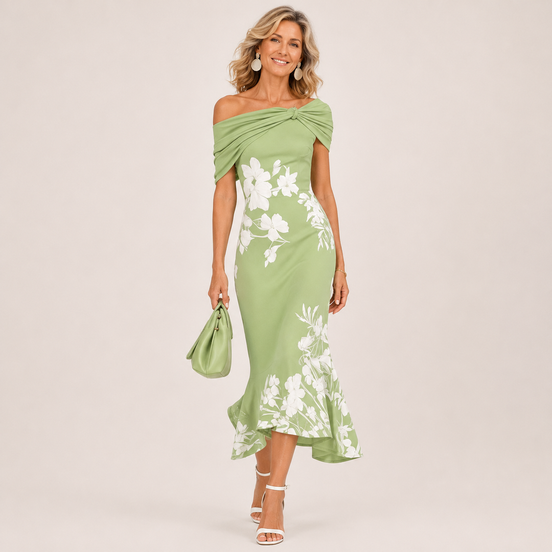 Loretta™ Floral Off-Shoulder Midi Dress