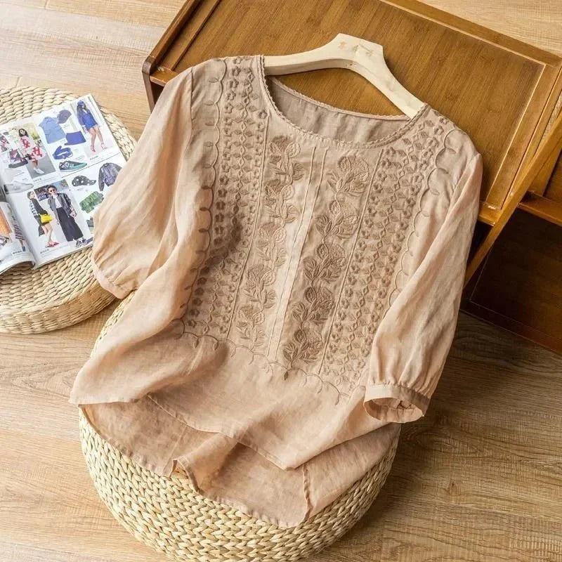 Lily | Elegant Embroidered Blouse