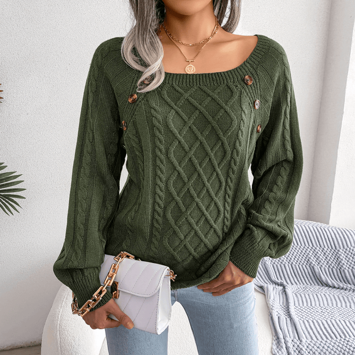 Liora | Elegant Button-Detail Sweater