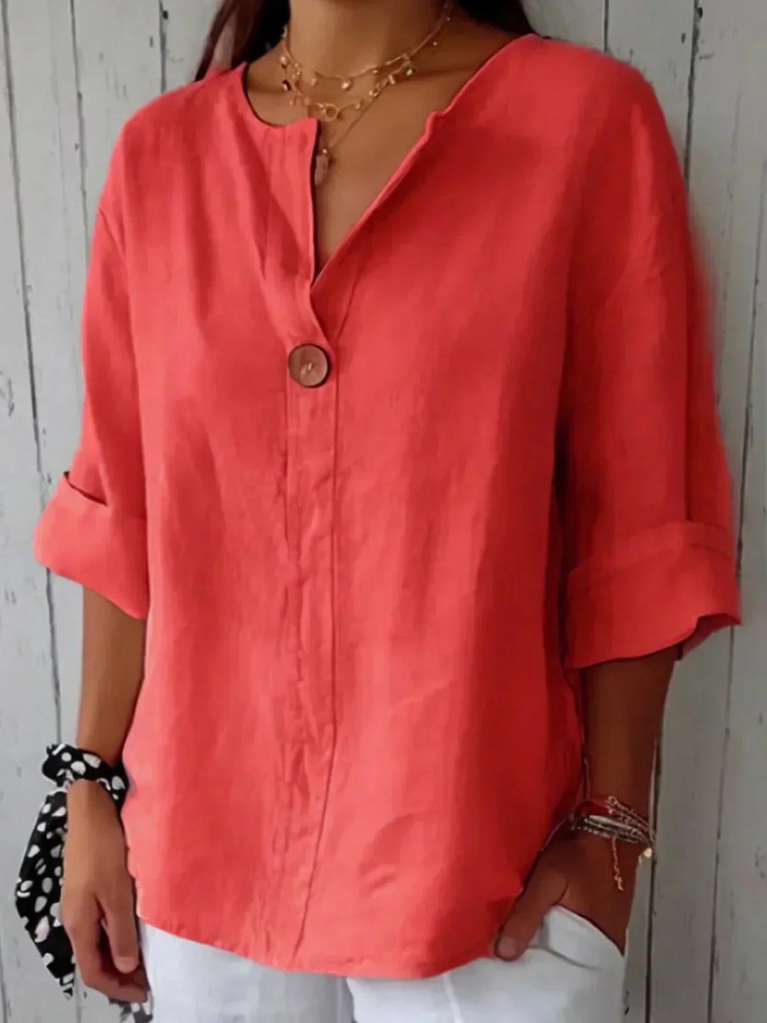 Nora | Elegant V-Neck Blouse
