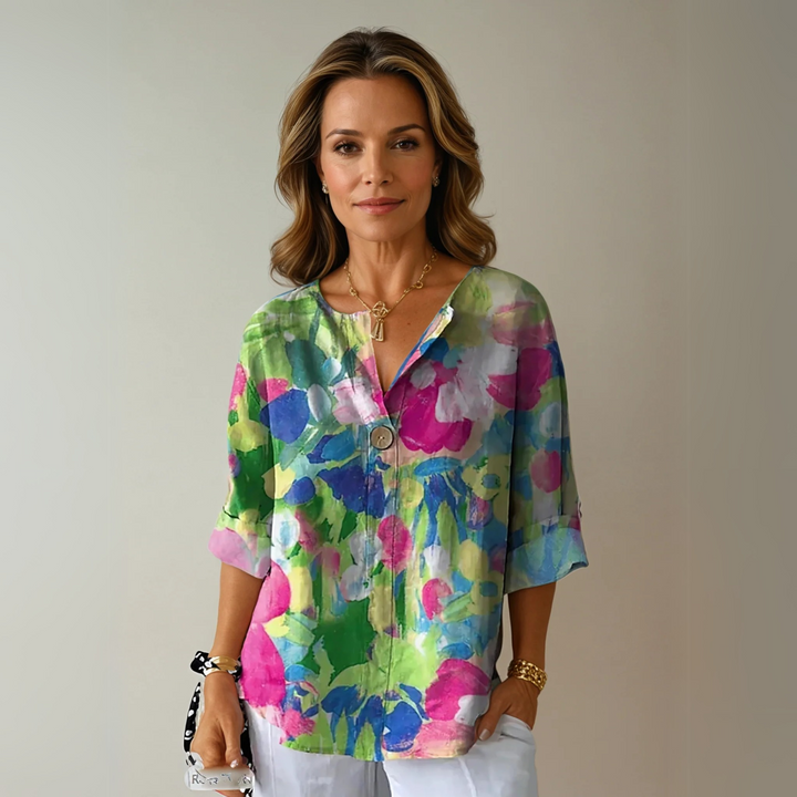 Arlene™ | Elegant Floral Pattern Blouse